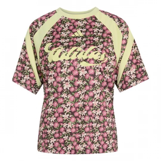Foto van product ADIDAS SPORTSWEAR Functioneel shirt 'Adidas x Farm Rio House Of Tiro' donkerbruin / pastelgroen / magenta / rosé