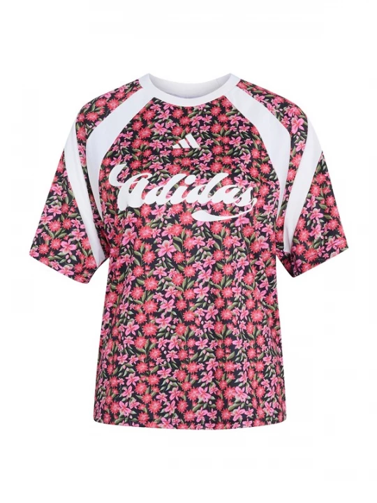 Foto van product ADIDAS SPORTSWEAR Functioneel shirt 'Adidas x Farm Rio House Of Tiro' lichtroze / cranberry / zwart / wit