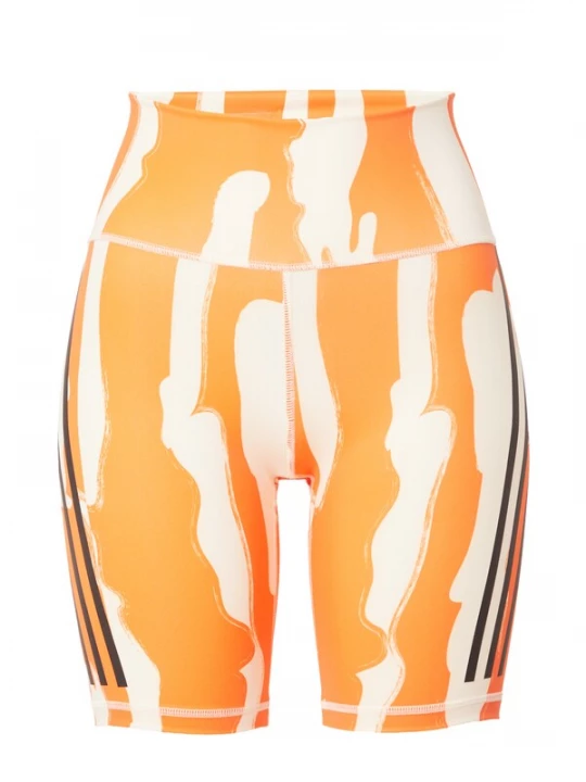 Foto van product ADIDAS SPORTSWEAR Sportbroek 'Thebe Magugu Bike' crème / lichtoranje / zwart