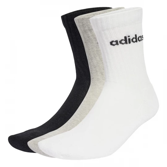 Foto van product ADIDAS SPORTSWEAR Sportsokken 'Linear Crew Cushioned 6 Pair Pack' grijs / zwart / wit