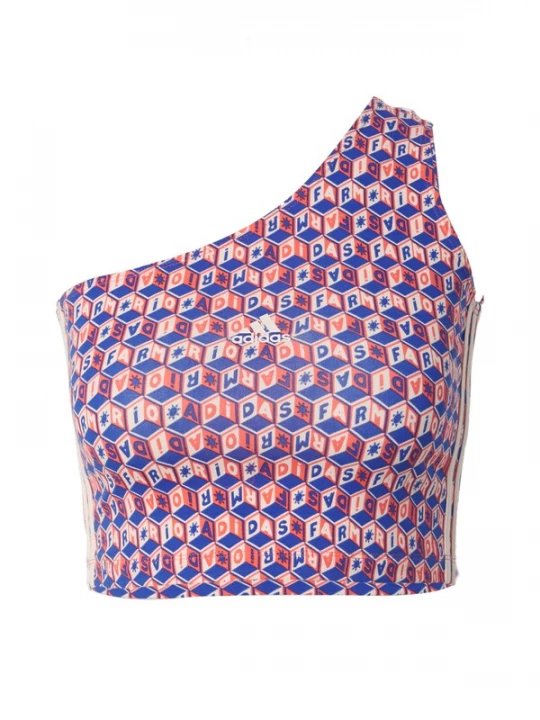 Foto van product ADIDAS SPORTSWEAR Sporttop 'Farm' royal blue / koningsblauw / zalm roze / natuurwit