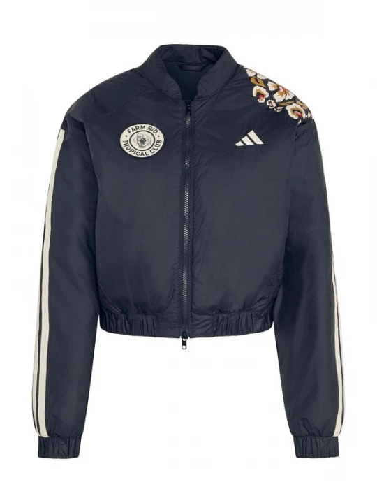 Foto van product ADIDAS SPORTSWEAR Trainingsjack 'FARM' lichtbeige / karamel / zwart / wit