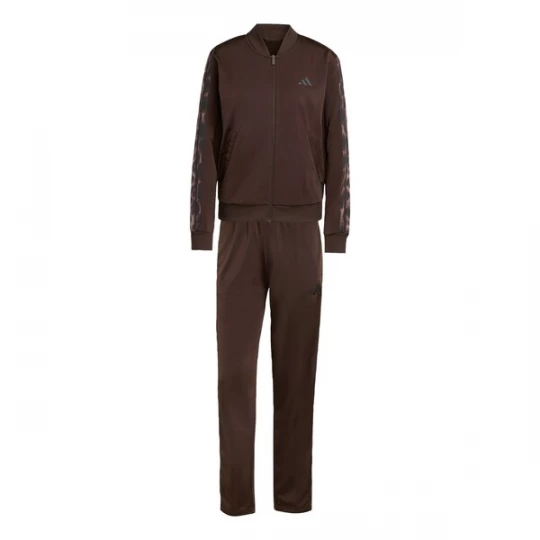 Foto van product ADIDAS SPORTSWEAR Trainingspak '3-STRIPES LEOPARD PRINT' beige / donkerbruin / zwart