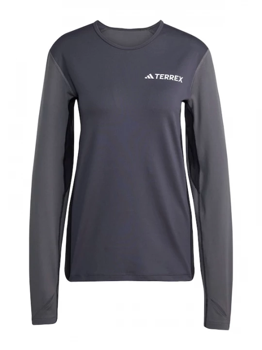 Foto van product ADIDAS TERREX Sporttop 'Multi Synthetic Base Layer Long' grijs / basaltgrijs / wit