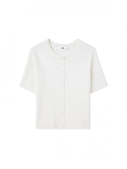 Foto van product adl Gebreid vest ecru