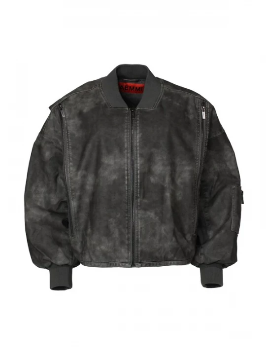 Foto van product AEMMI Tussenjas 'Leather Bomber' donkergrijs