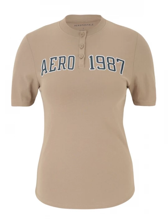 Foto van product AÉROPOSTALE Shirt beige / navy / wit AEROPOSTALE