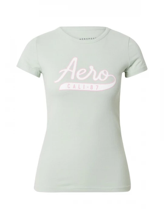 Foto van product AÉROPOSTALE Shirt 'CALI' pastelgroen / rosa / wit AEROPOSTALE