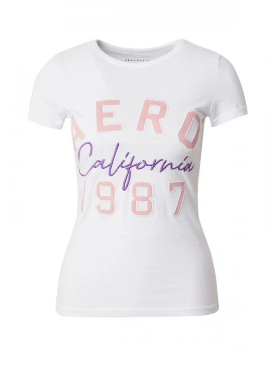 Foto van product AÉROPOSTALE Shirt 'CALIFORNIA 1987' pruim / rosé / wit AEROPOSTALE