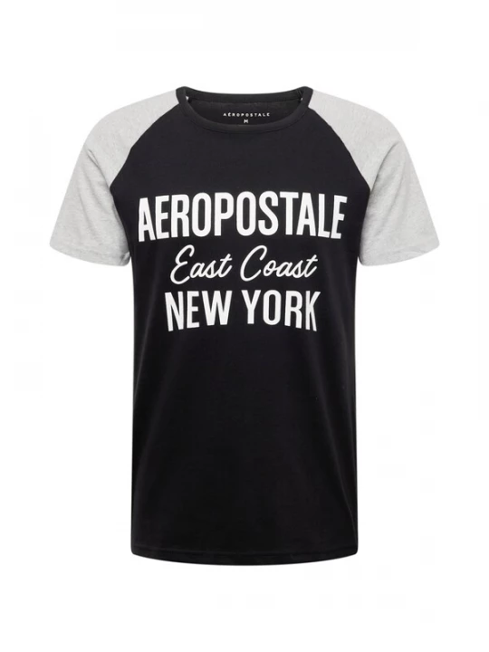Foto van product AÉROPOSTALE Shirt 'EAST COAST' grijs gemêleerd / zwart AEROPOSTALE