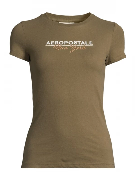 Foto van product AÉROPOSTALE Shirt goud / olijfgroen / wit AEROPOSTALE