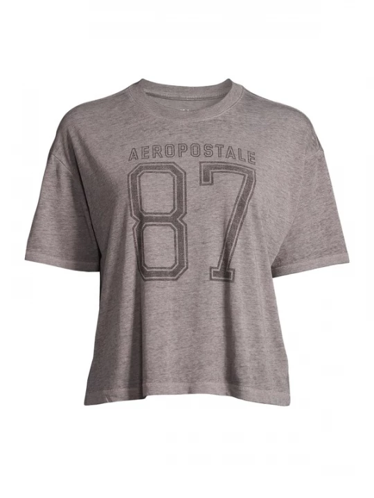 Foto van product AÉROPOSTALE Shirt grijs gemêleerd / zwart AEROPOSTALE