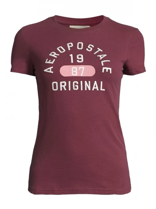 Foto van product AÉROPOSTALE Shirt 'JUL' rosa / bourgogne / wit AEROPOSTALE
