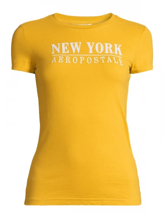 Foto van product AÉROPOSTALE Shirt 'JULY NEW YORK' curry / wit AEROPOSTALE