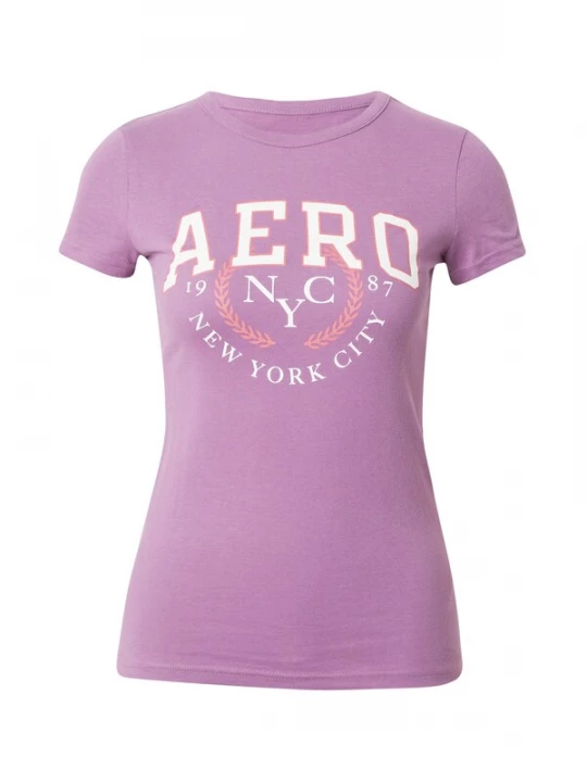 Foto van product AÉROPOSTALE Shirt lavendel / zalm roze / wit AEROPOSTALE