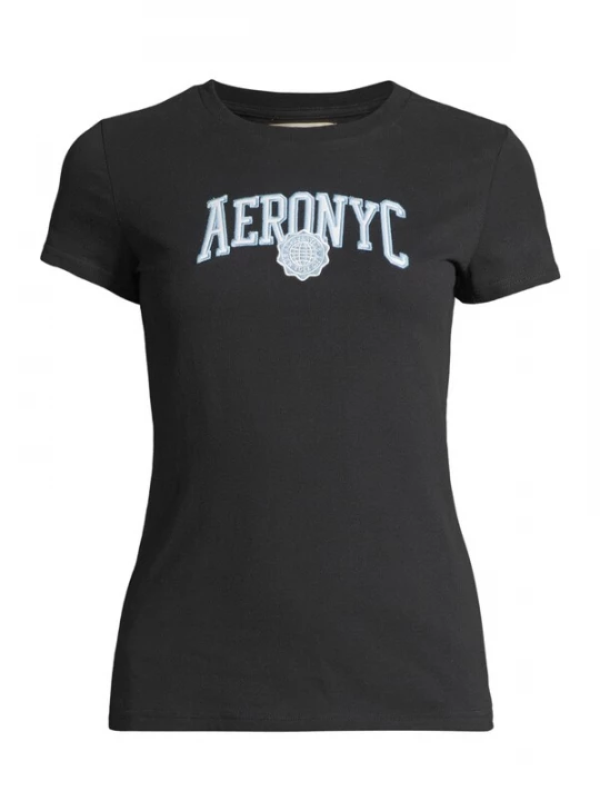 Foto van product AÉROPOSTALE Shirt lichtblauw / zwart / offwhite AEROPOSTALE