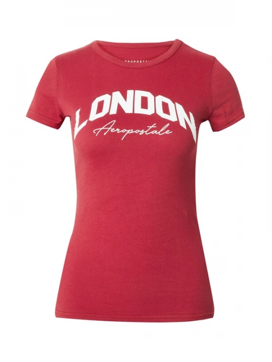 Foto van product AÉROPOSTALE Shirt 'LONDON' vuurrood / wit AEROPOSTALE