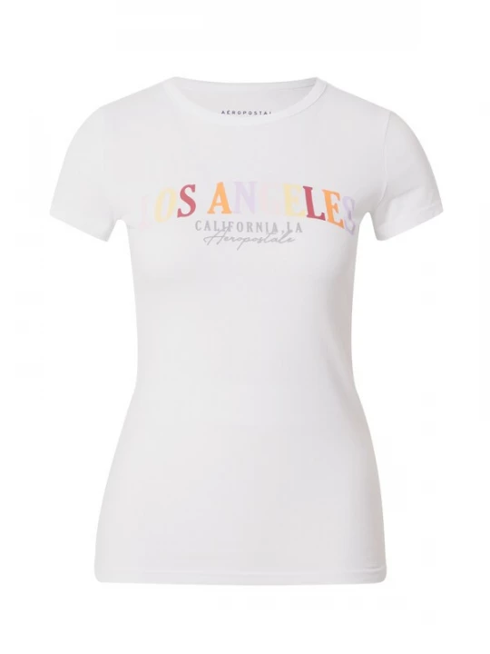 Foto van product AÉROPOSTALE Shirt 'LOS ANGELES CALIFORNIA' grijs / pastellila / oranje / wit AEROPOSTALE