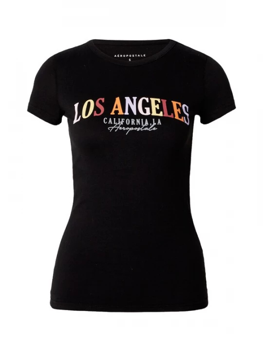 Foto van product AÉROPOSTALE Shirt 'LOS ANGELES CALIFORNIA' lichtgeel / sering / oranje / zwart AEROPOSTALE