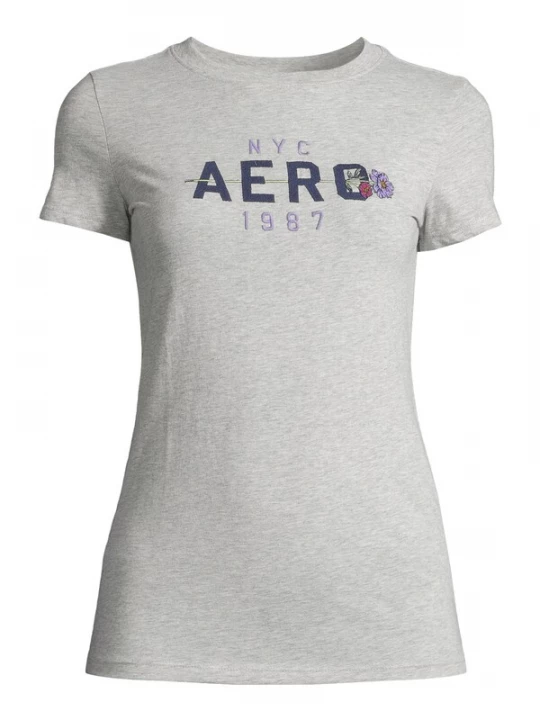 Foto van product AÉROPOSTALE Shirt navy / grijs gemêleerd / sering AEROPOSTALE