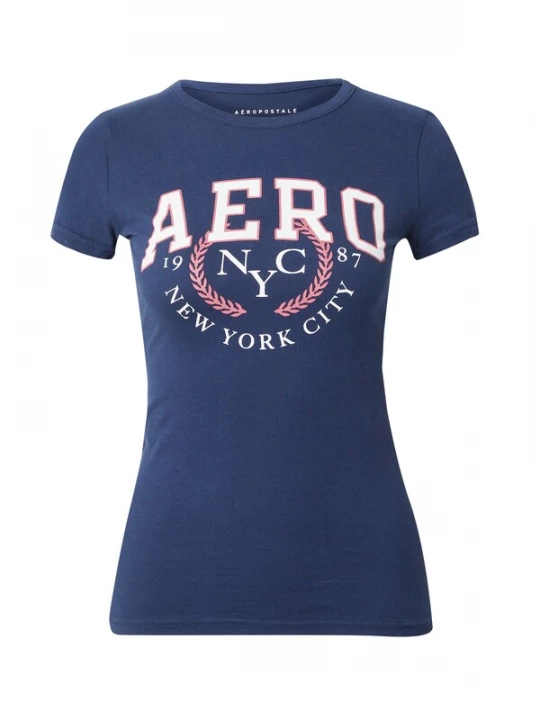 Foto van product AÉROPOSTALE Shirt navy / rosa / wit AEROPOSTALE