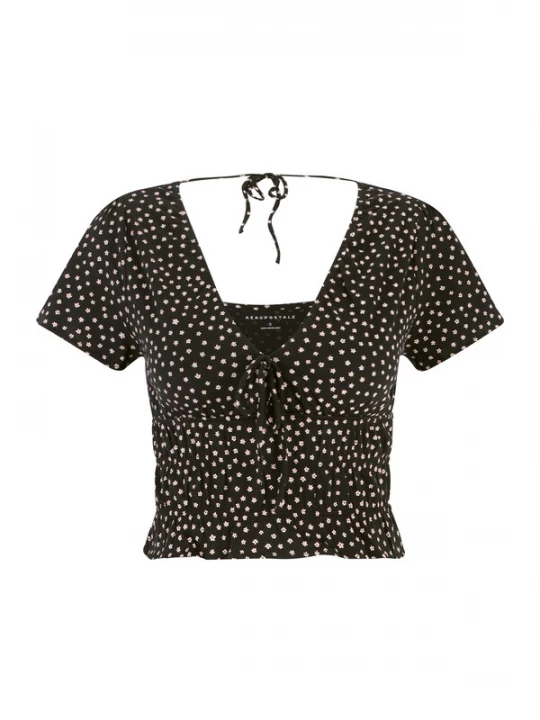 Foto van product AÉROPOSTALE Shirt pastelroze / zwart AEROPOSTALE