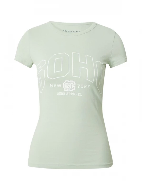 Foto van product AÉROPOSTALE Shirt 'SOHO' mintgroen / wit AEROPOSTALE