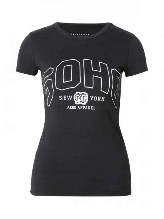 Foto van product AÉROPOSTALE Shirt 'SOHO' zwart / wit AEROPOSTALE