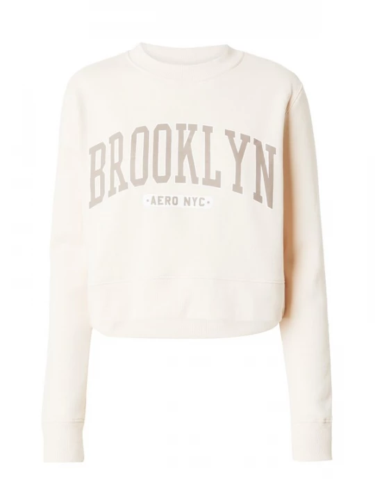 Foto van product AÉROPOSTALE Sweatshirt 'BROOKLYN' ecru / bruin / wit AEROPOSTALE