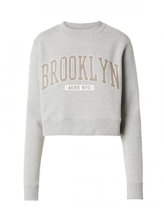 Foto van product AÉROPOSTALE Sweatshirt 'BROOKLYN' mokka / grijs / wit AEROPOSTALE