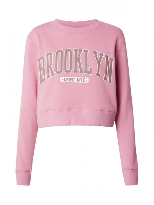 Foto van product AÉROPOSTALE Sweatshirt 'BROOKLYN' olijfgroen / mauve / wit AEROPOSTALE