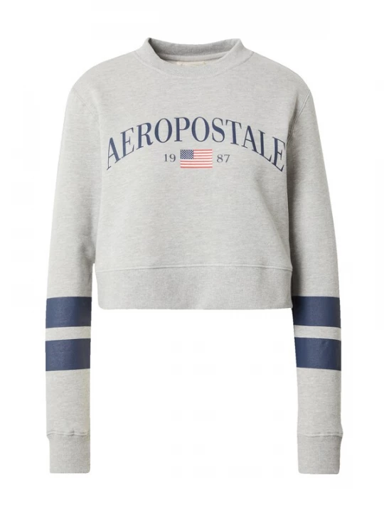 Foto van product AÉROPOSTALE Sweatshirt 'USA' navy / grijs gemêleerd / bloedrood / natuurwit AEROPOSTALE