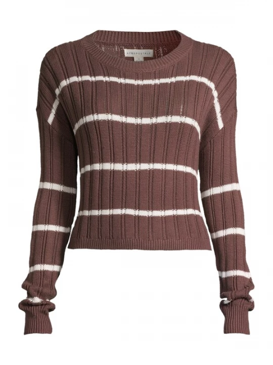 Foto van product AÉROPOSTALE Trui chocoladebruin / wit AEROPOSTALE