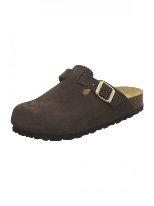 Foto van product AFS-Schuhe Clogs 'Clogs Damen espresso Veloursleder' donkerbruin