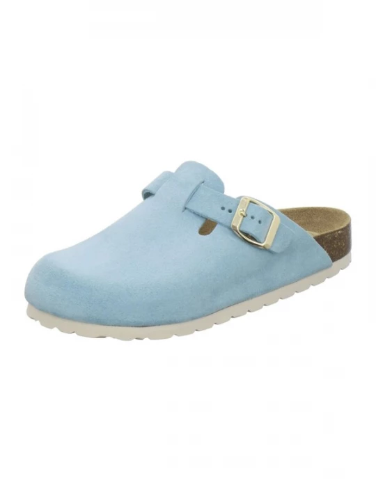 Foto van product AFS-Schuhe Clogs 'Clogs Damen hellblau Veloursleder' lichtblauw