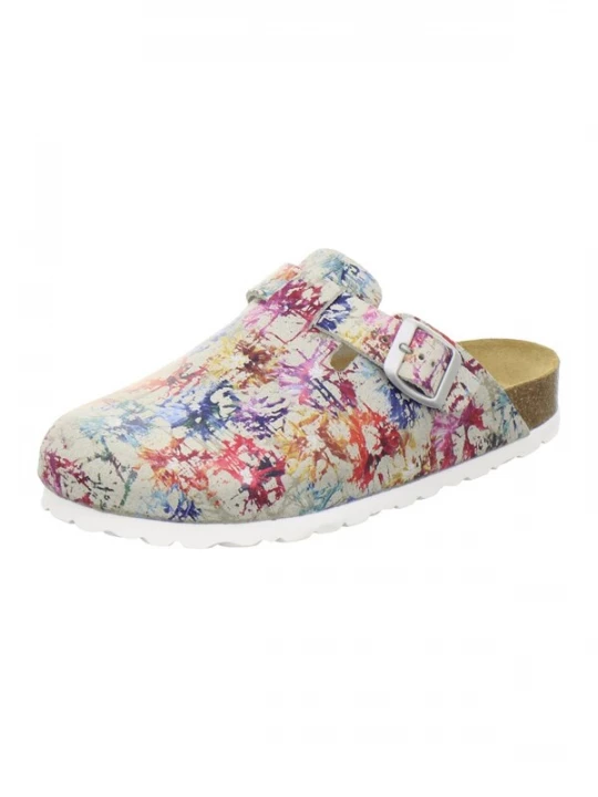 Foto van product AFS-Schuhe Clogs 'Clogs Damen paint Veloursleder' gemengde kleuren