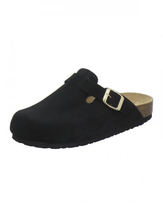 Foto van product AFS-Schuhe Clogs 'Clogs Damen schwarz Veloursleder' zwart