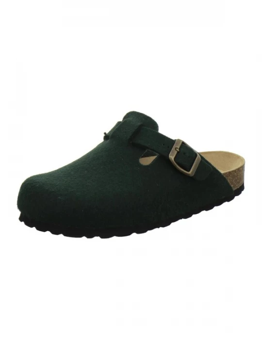 Foto van product AFS-Schuhe Huisschoenen 'Hausschuhe Damen Filz dunkelgrün' donkergroen