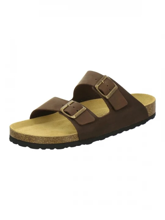 Foto van product AFS-Schuhe Muiltjes 'Pantoletten Herren Zweischnaller braun Nubukleder' donkerbruin