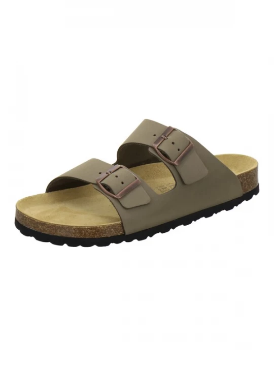 Foto van product AFS-Schuhe Muiltjes 'Pantoletten Herren Zweischnaller khaki Nubukleder' kaki