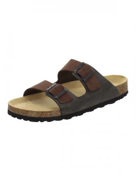 Foto van product AFS-Schuhe Muiltjes 'Pantoletten Herren Zweischnaller mocca Nubukleder' mokka
