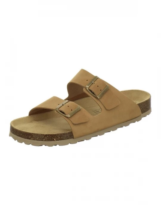 Foto van product AFS-Schuhe Muiltjes 'Pantoletten Herren Zweischnaller natur Nubukleder' lichtbruin