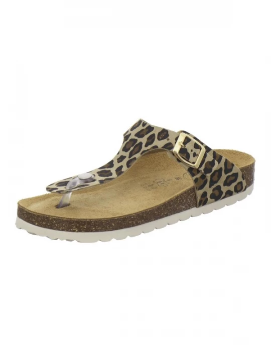 Foto van product AFS-Schuhe Sandaal 'Zehensteg Sandalen Damen leo-beige' beige