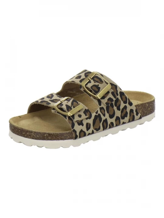 Foto van product AFS-Schuhe Sandalen 'Mädchen Pantoletten Zweischnaller leo-beige' beige