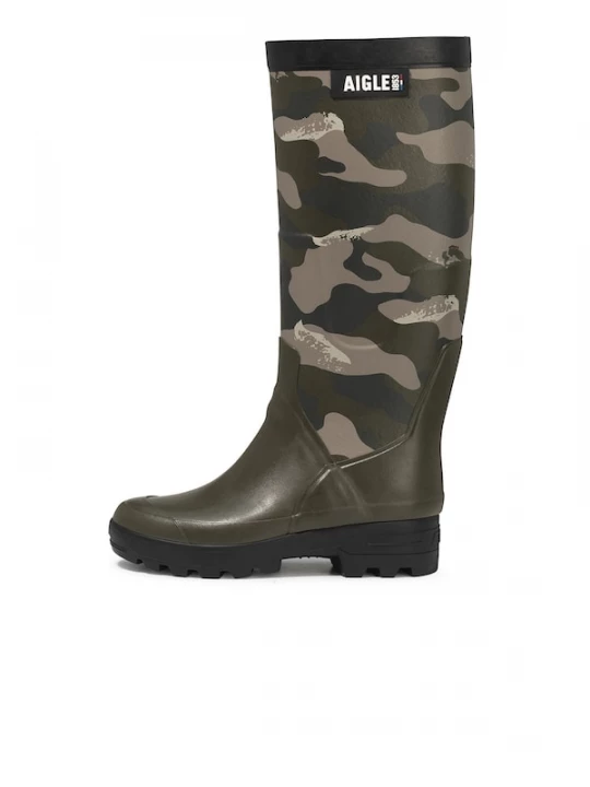 Foto van product AIGLE Regenlaarzen 'Benyl XL' kaki / lichtgroen / donkergroen