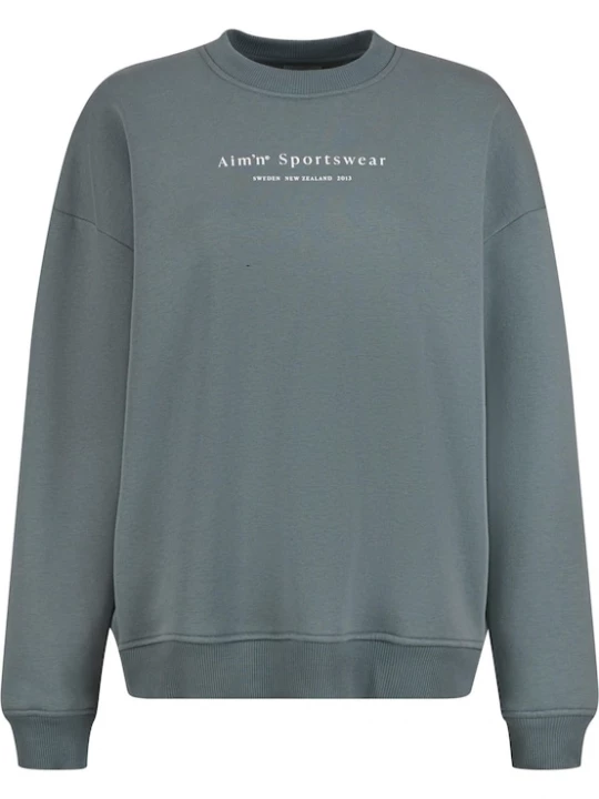 Foto van product Aim'n Sweatshirt basaltgrijs / wit AIMN