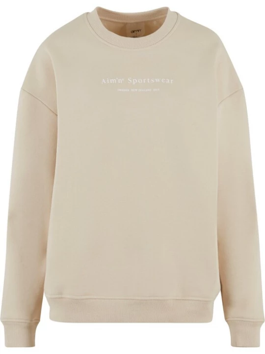 Foto van product Aim'n Sweatshirt 'Serif' beige / wit AIMN