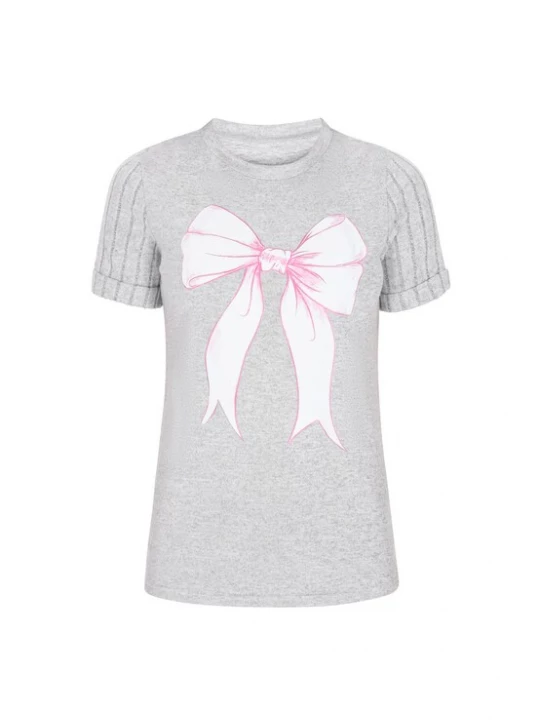 Foto van product ALBEE Shirt grijs / lichtroze / wit