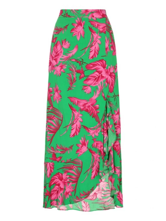 Foto van product IZIA Rok 'Back To School' groen / lichtroze / donkerroze