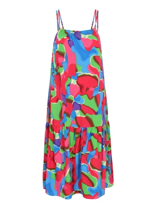 Foto van product ebeeza Jurk 'Spring Summer' blauw / groen / pink / framboos